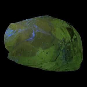 Vaseline Art Glass Cullet Translucent Uranium Glowing Glass #4GX38